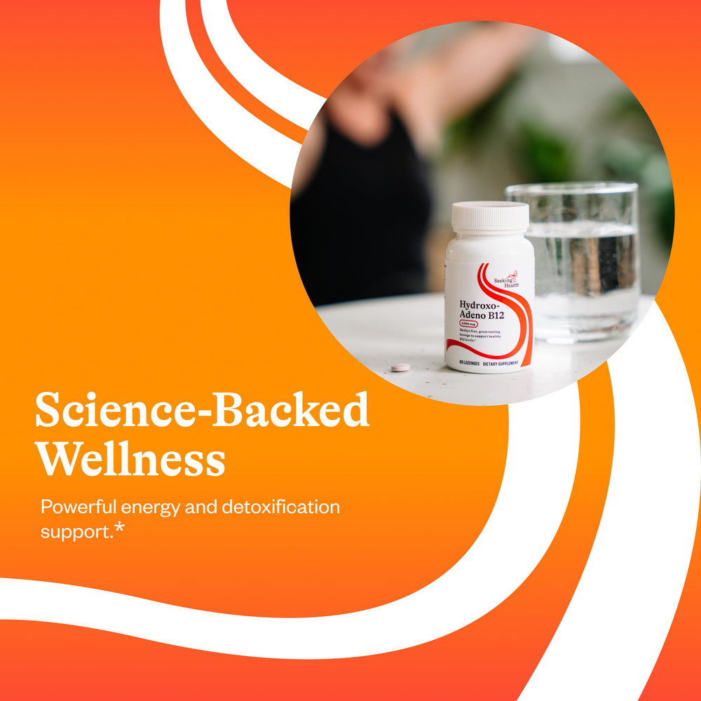 Product packaging details for Seeking Health Hydroxo-Adeno B12