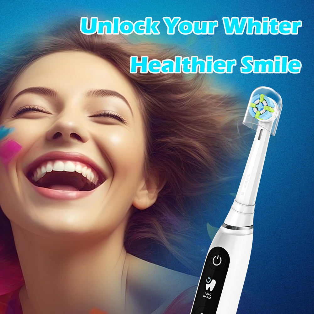 SEEREIN iO white replacement toothbrush head - front view