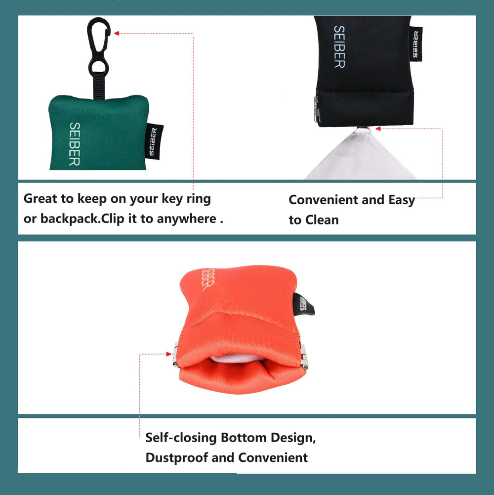 Self-closing bottom design of the neoprene pouch