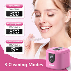 Cleans dentures, braces, rings and toothbrushes