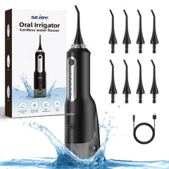 Front view of Sejoy cordless water flosser