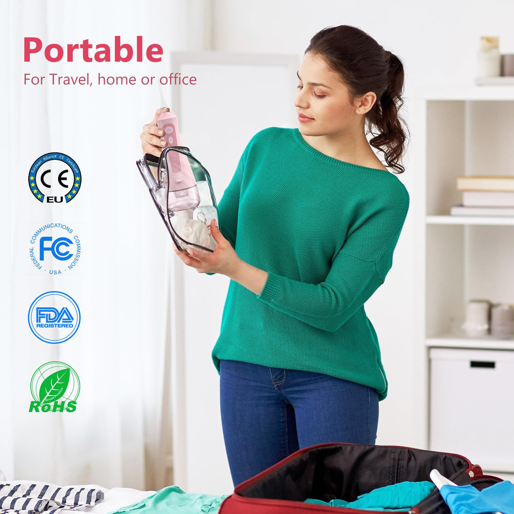 Includes USB charging cable and portable storage options