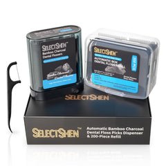 SelectShen Bamboo Charcoal Dental Floss Dispenser