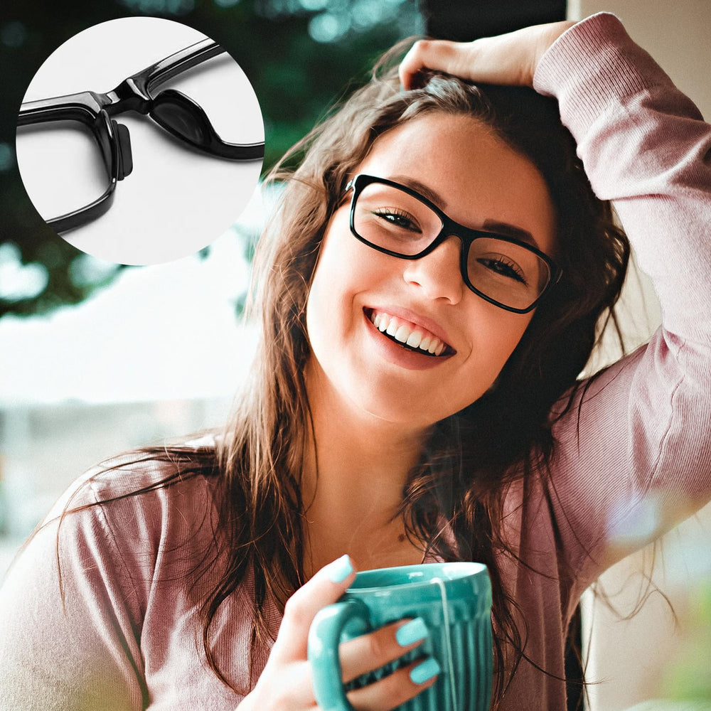 Peel-and-stick self-adhesive application for glasses