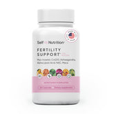 Front view of SELF NUTRITION Fertility Support bottle with label