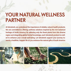 Natural herbal ingredients arranged for Selvaherb Drops