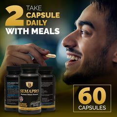 Lifestyle shot of SEMAPRO bottle with market-ready branding