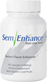 Semenhance bottle with fruity flavor label
