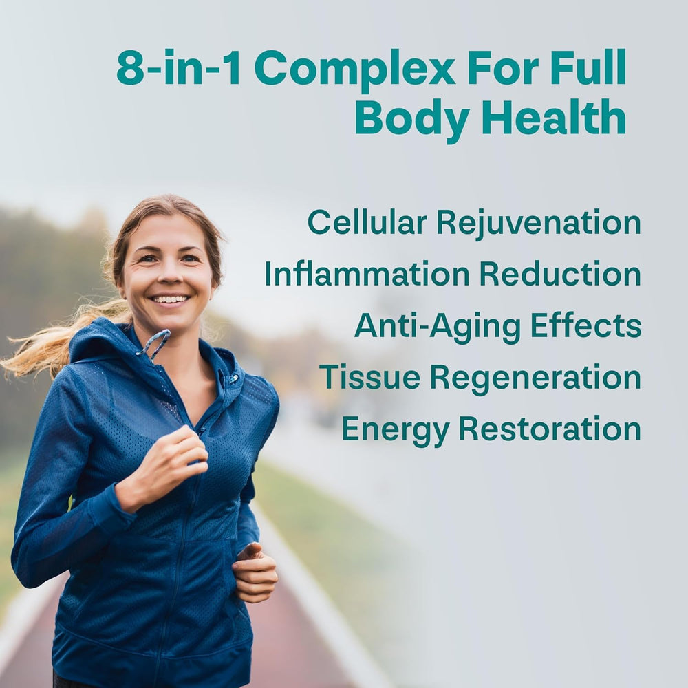 Highlights blend of Fisetin, Quercetin, and NAC in the formula