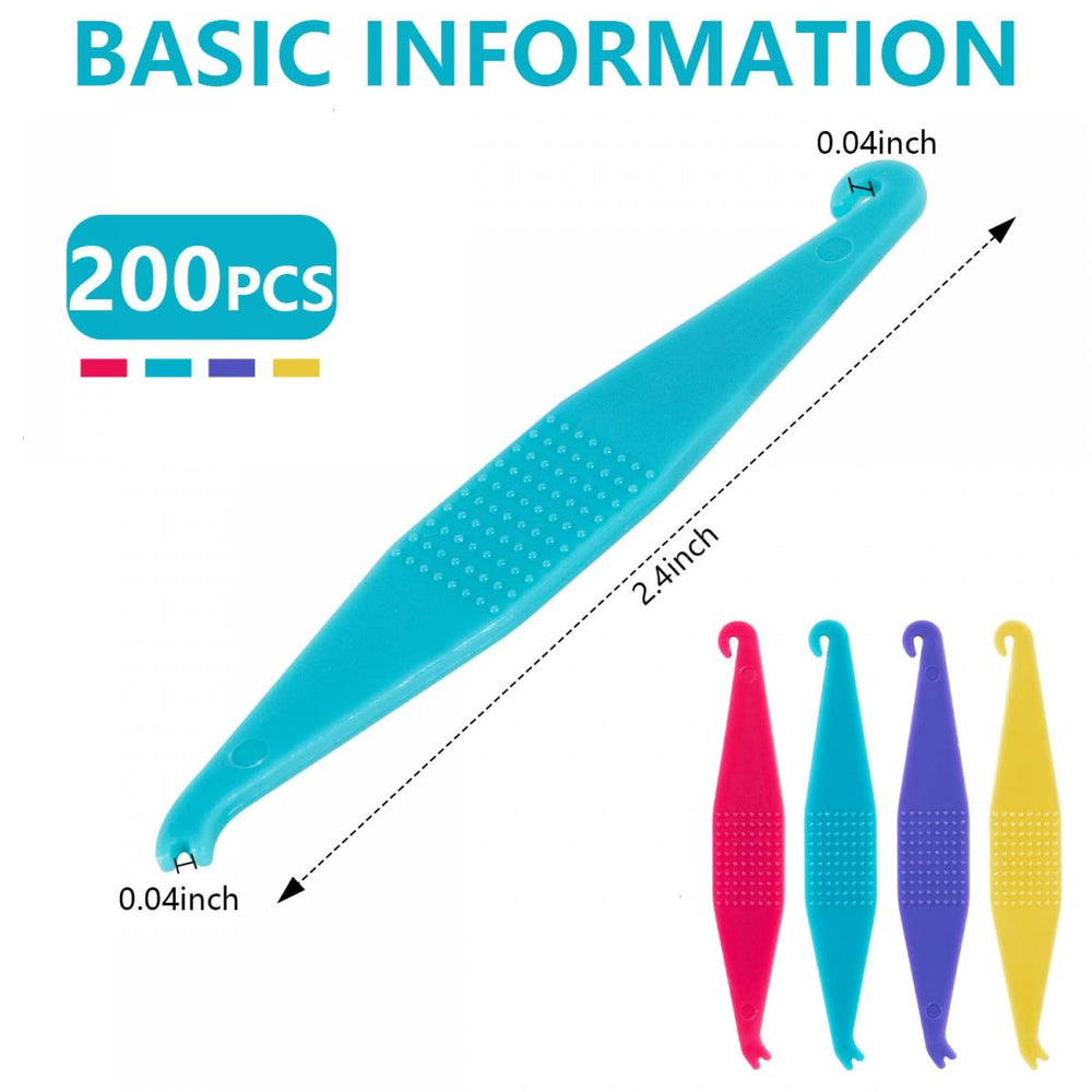 ABS plastic elastic placers close-up