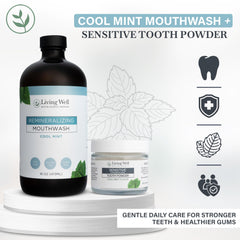Sensitive Remineralizing Tooth Powder jar close-up