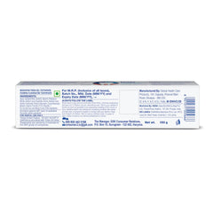 Blue Sensodyne toothpaste gel in a tube