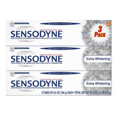 Sensodyne Extra Whitening toothpaste tube with 6.5 oz on white background