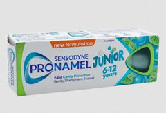 Close-up of Sensodyne Pronamel Children toothpaste label