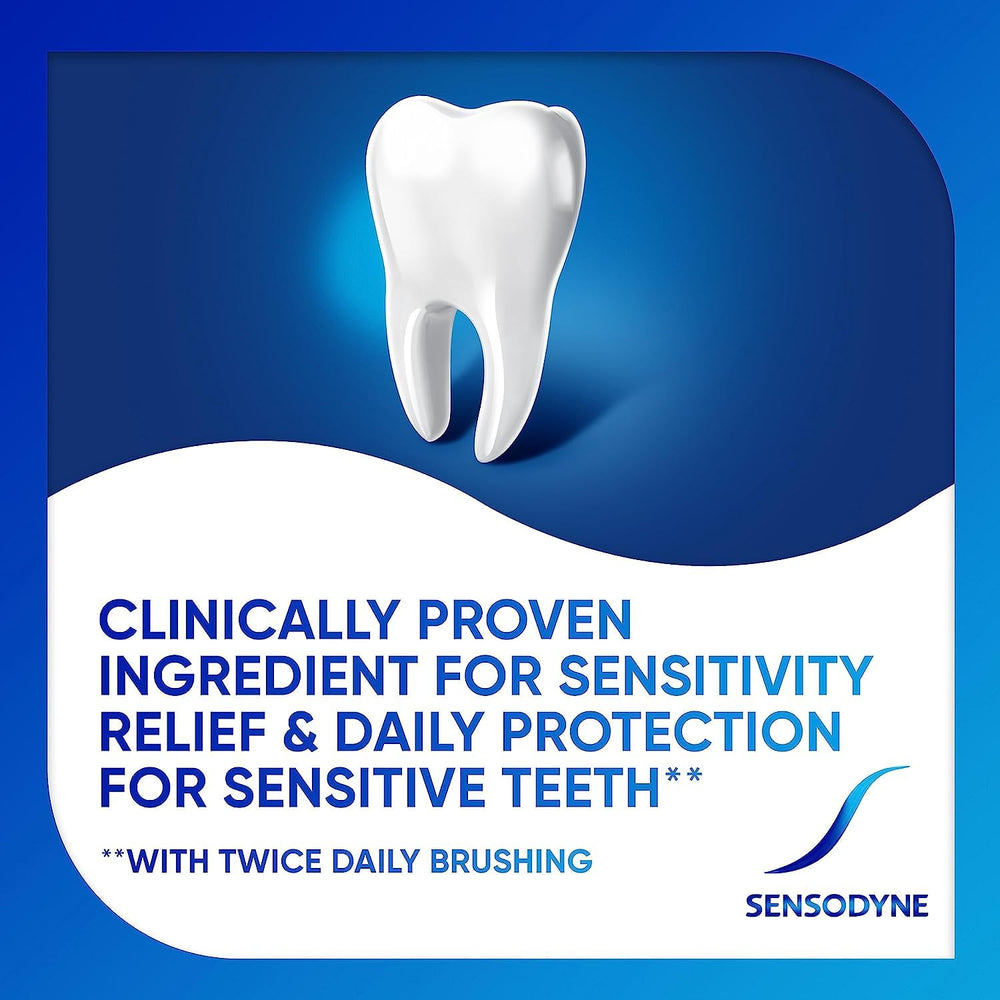 Side view of Sensodyne Repair and Protect Mint Toothpaste tube