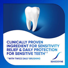 Side view of Sensodyne Repair and Protect Mint Toothpaste tube