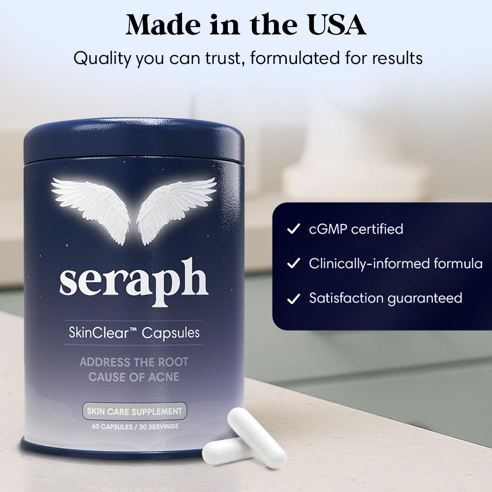 Overview of hormonal acne support with Seraph illustrations