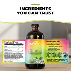 Lifestyle shot featuring Serene Herbs Soursop Bitters Liquid in a wellness setup