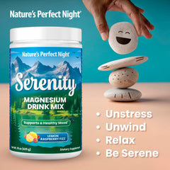 Nutrition label showing 325 mg magnesium per serving