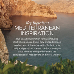 Powder dissolving in water to create a citrus drink