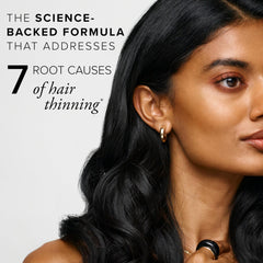 Illustration showing reduced hair shedding over time