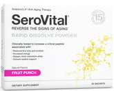 Front view of Serovital Rapid Dissolve Powder Fruit Punch packaging