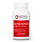 Serrapeptase 60,000 units digestive enzyme capsules bottle front label