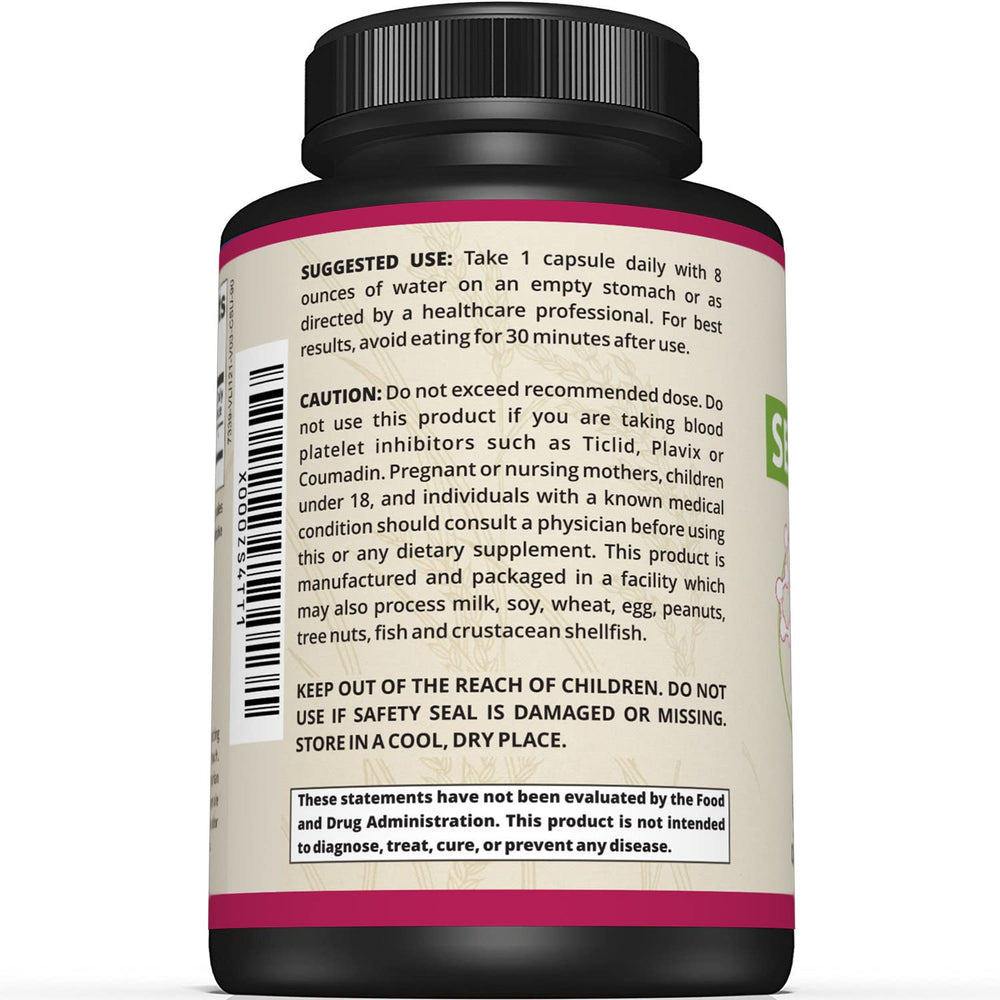 Close-up of Serrapeptase capsule showing 40,000 SPU