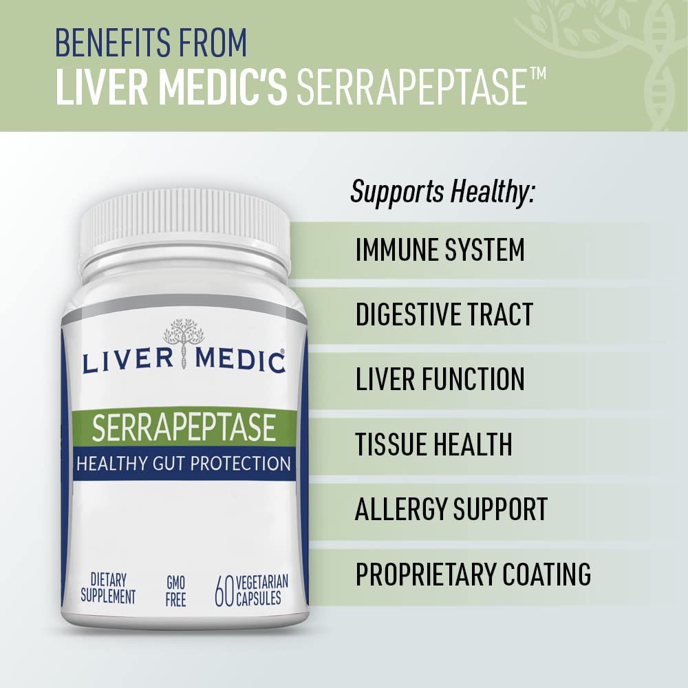 Vegan, gluten-free capsules of Serrapeptase