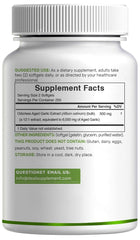 Serving size shows 2 softgels per day