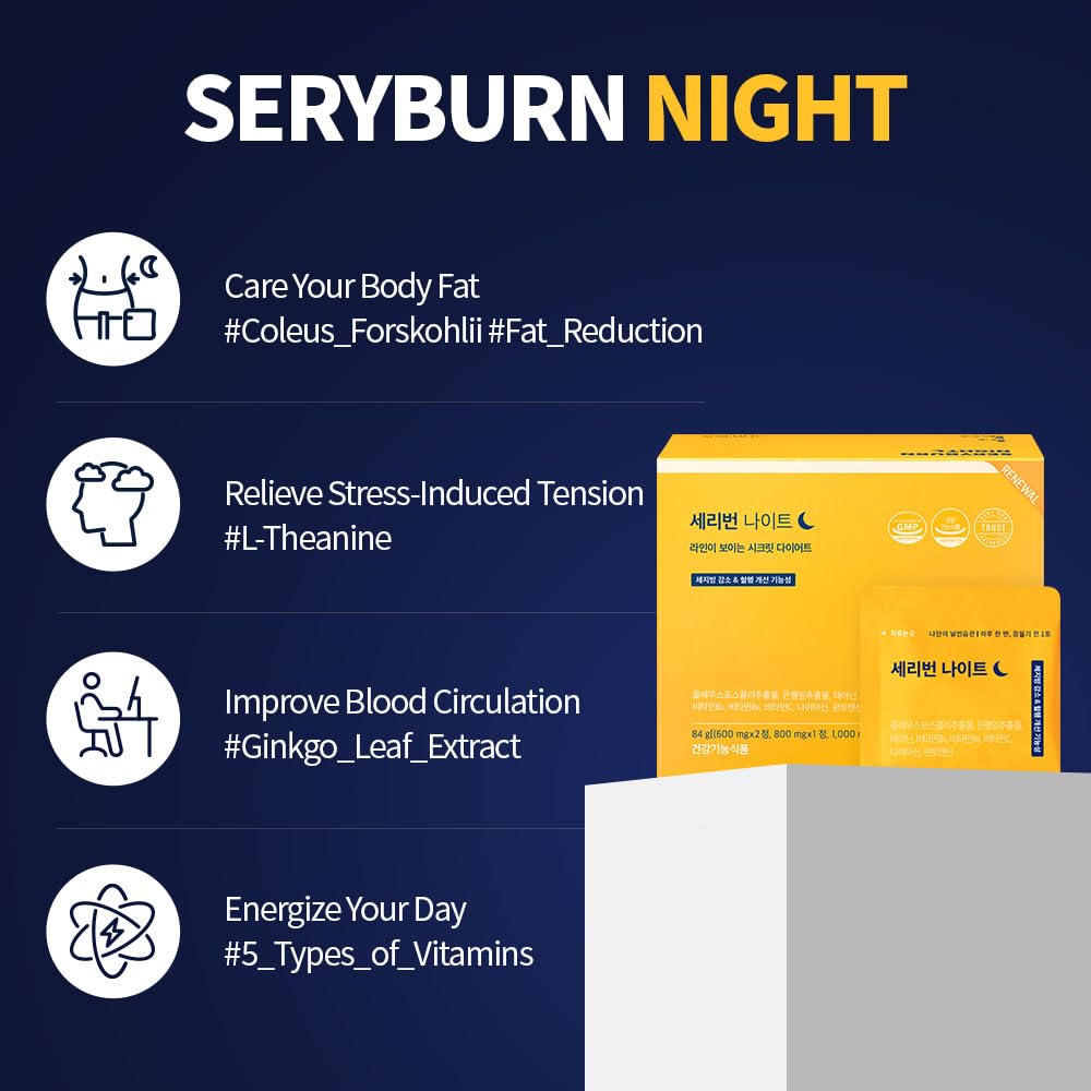 Close-up of SeryBURN Night herbal blend stick packs