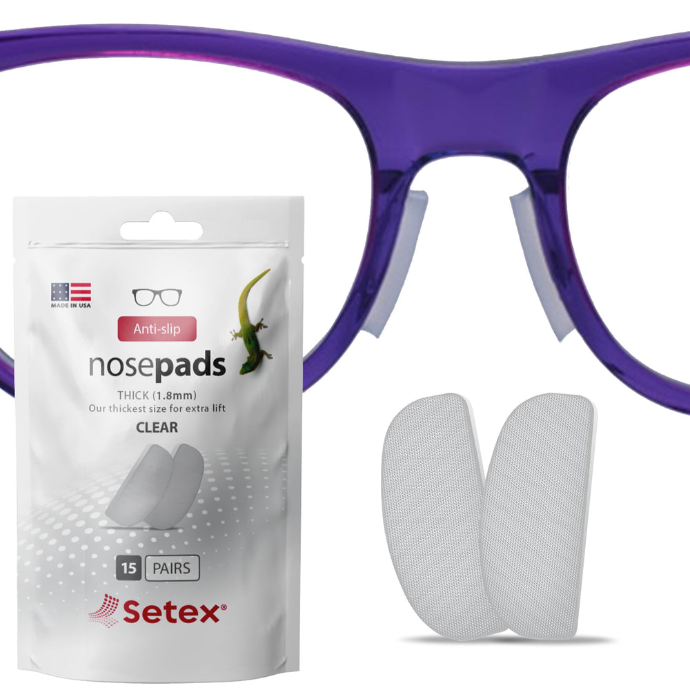 Close-up of Setex Gecko Grip nose pad showing microfiber structure