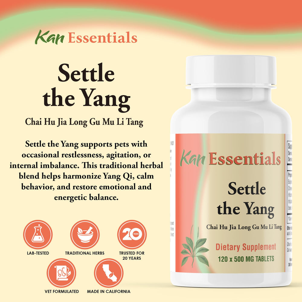 Close-up of Settle the Yang 120 Tabs capsules