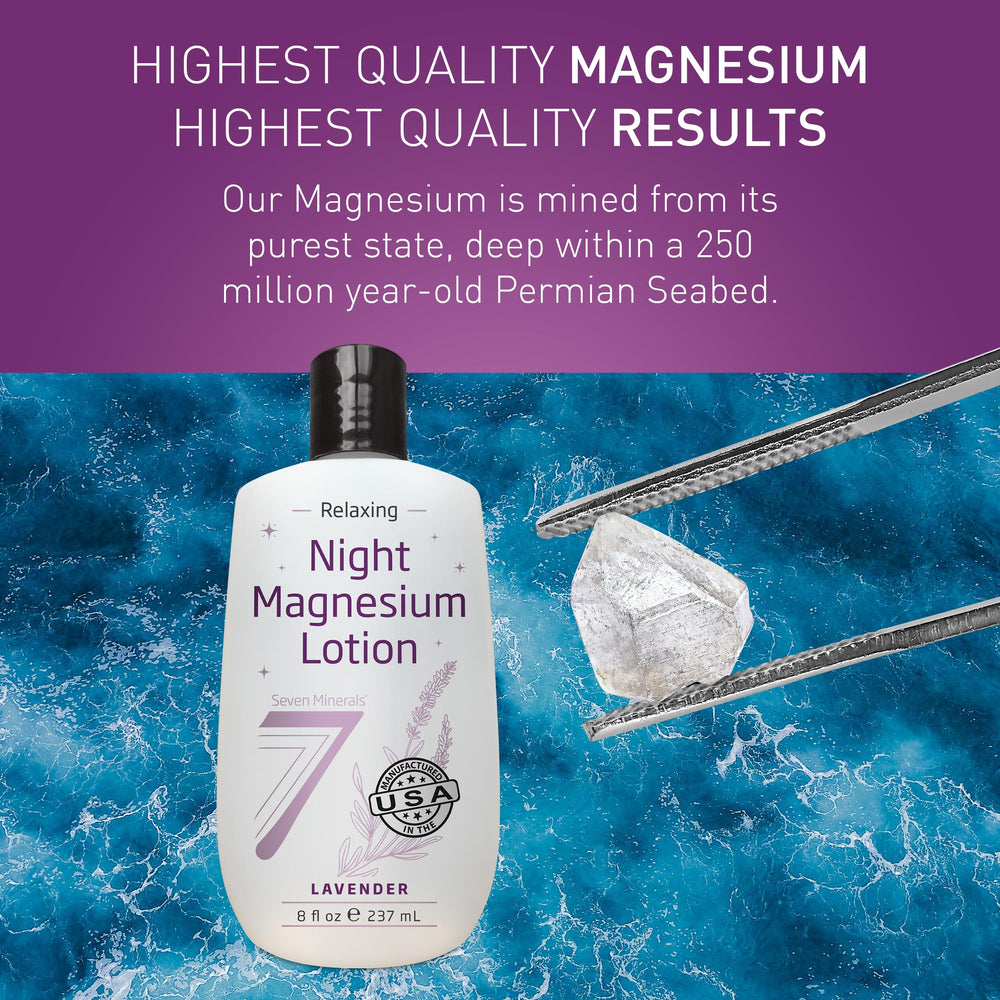 Close-up of lavender magnesium lotion texture