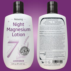 Assorted Seven Minerals lotions with lavender decor