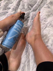 Seven Minerals oil bottle with detailed label conveys trust and quality.