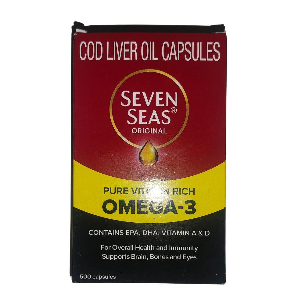 Close-up of individual cod liver oil capsules