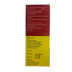 Back view of the bottle showing nutrition information