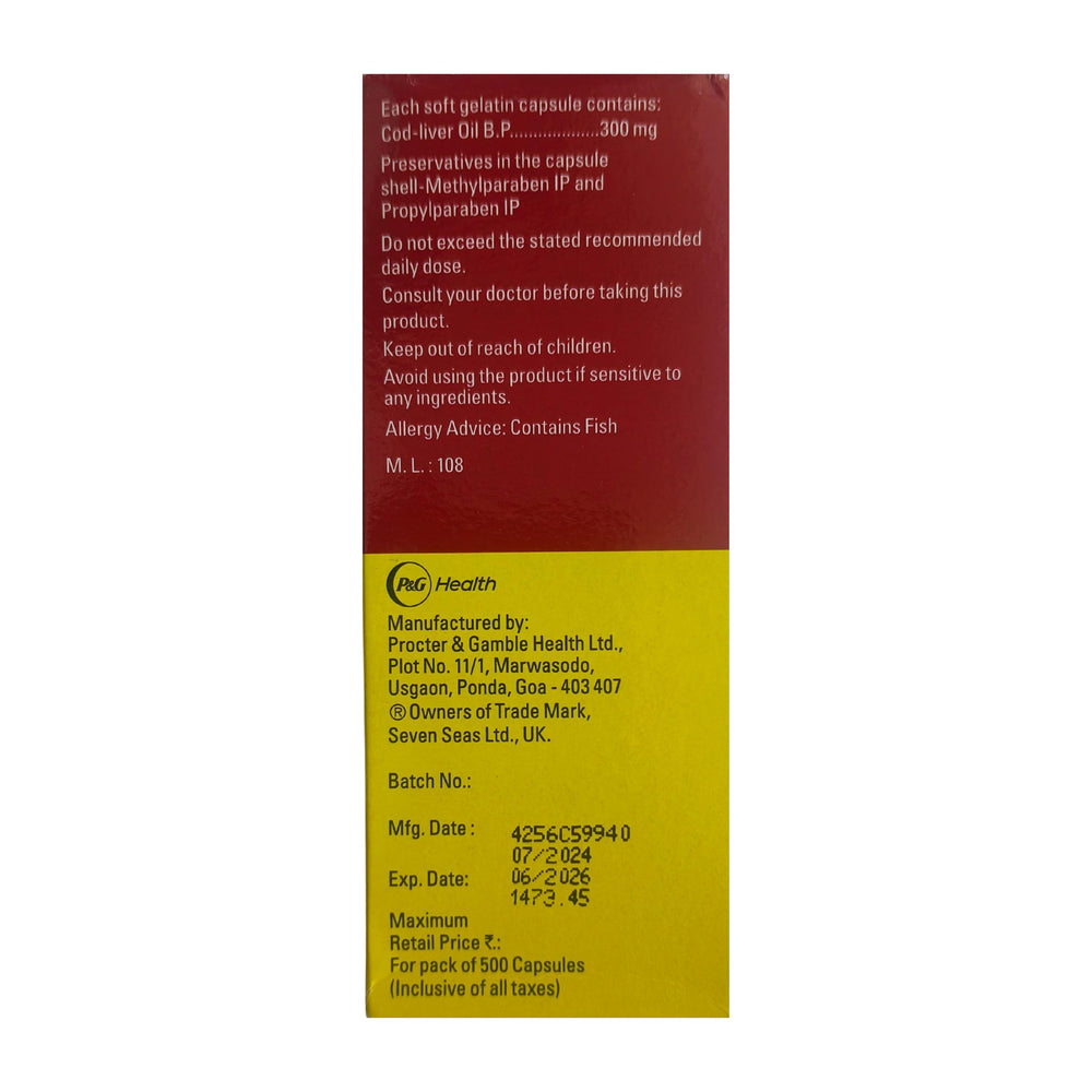 Omega-3 cod liver oil supplement close-up