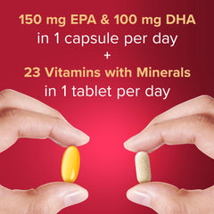 Label highlighting Vitamin D and Zinc on Seven Seas Perfect7