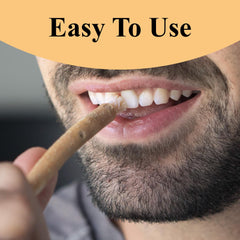 Raw Miswak sticks showing natural texture