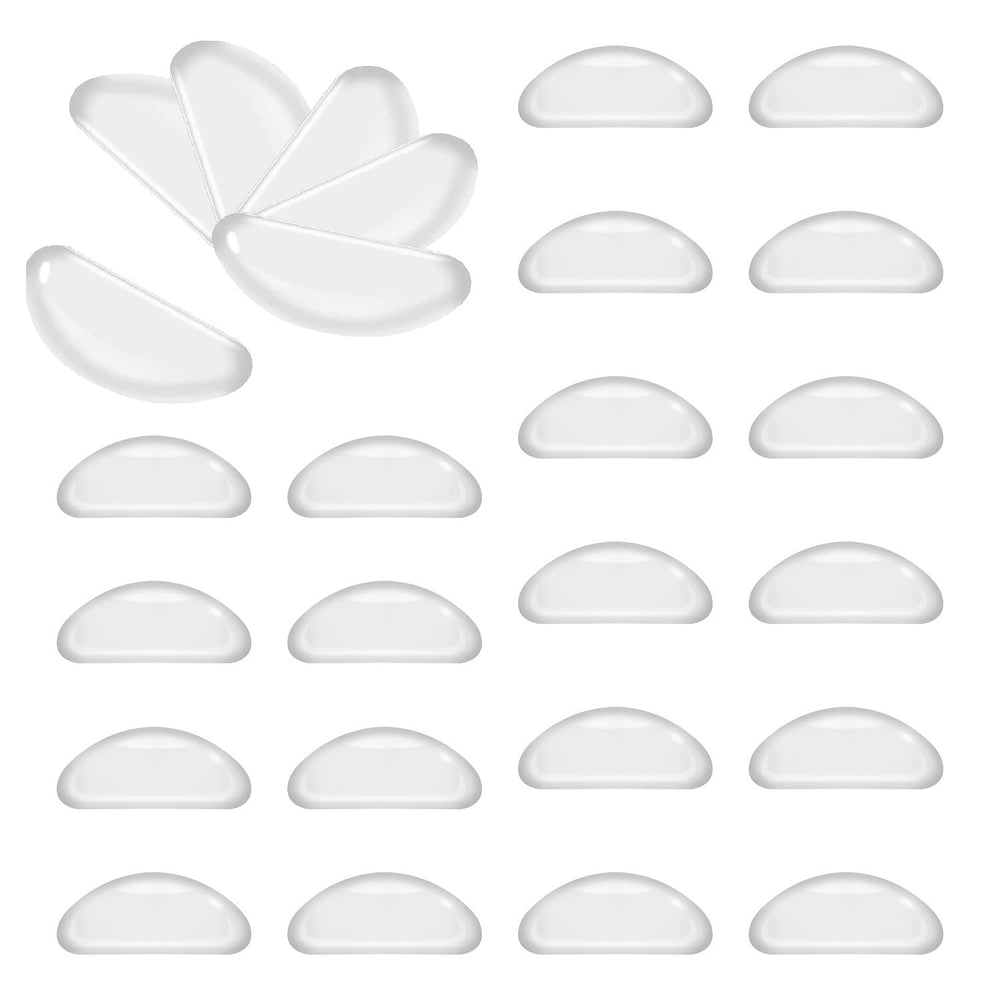 SF SONFAN silicone adhesive eyeglass nose pads - clear, 20 pairs