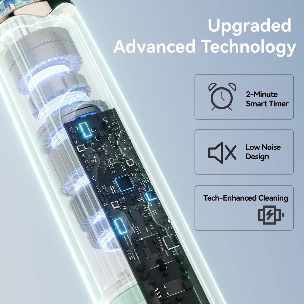 IPX7 waterproof electric toothbrush with travel case