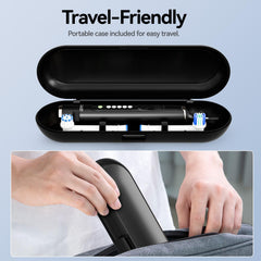 Travel case included with SG-2607-Black toothbrush