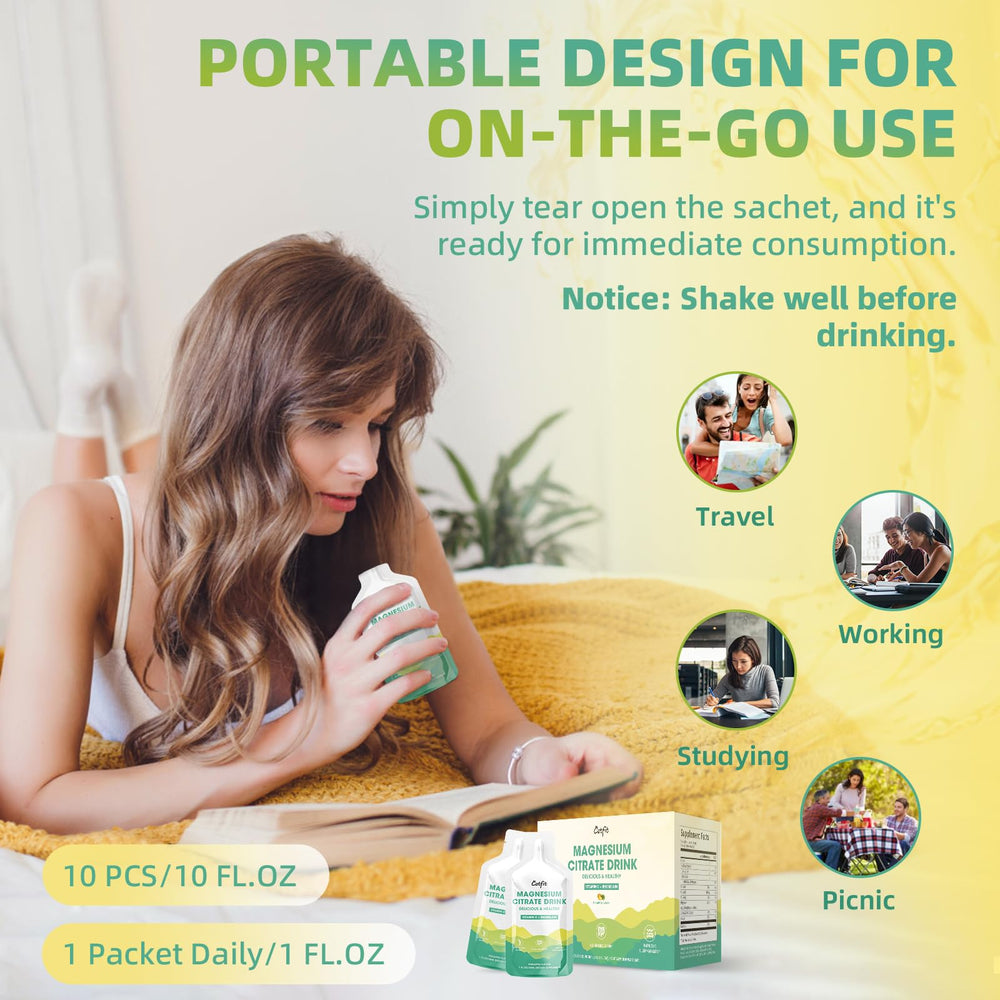 Shake before drinking instruction with packet