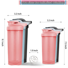 Close-up of ShakerZoo shaker bottle with stainless steel whisk ball