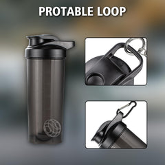 Durable BPA-free ShakerZoo shaker bottles stacked together