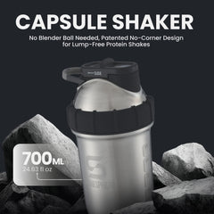 SHAKESPHERE stainless steel shaker 24oz double-wall insulation closeup highlights hot/cold retention