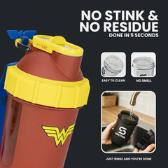 SHAKESPHERE Wonder Woman Tritan body is BPA-free and odor-resistant