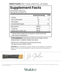 Shaklee preworkout packaging front view showcases 30-serving tub for easy sampling.